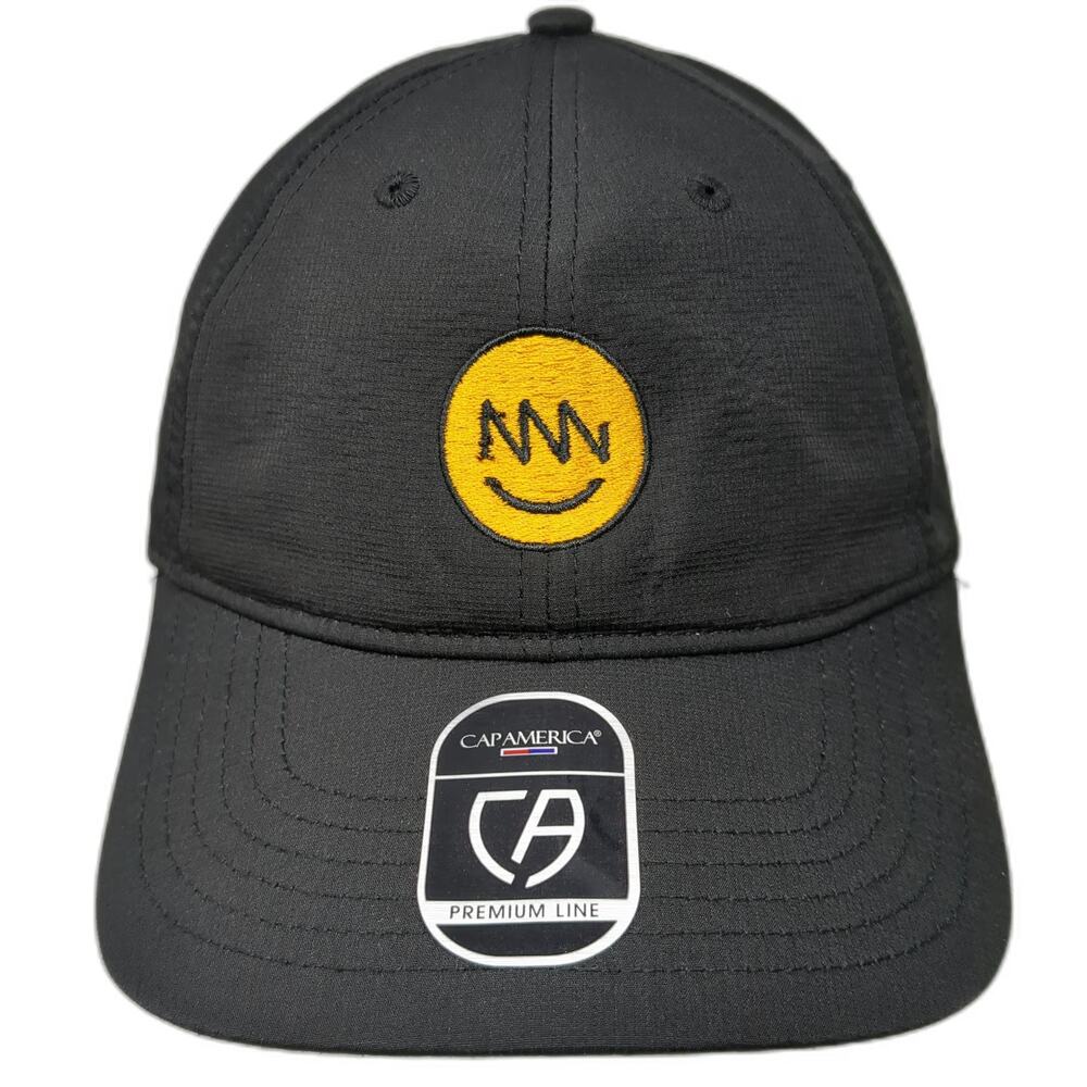 Cap America Baseball Cap Black One Size Strapback NAVA NNN Smiley Face Hat